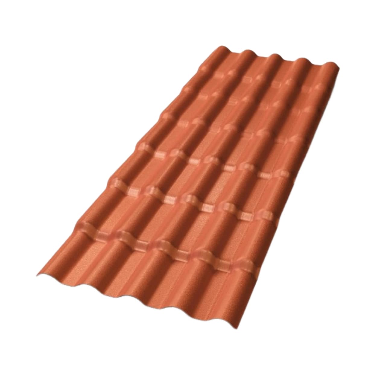 TELHA COLONIAL PVC PLAN 2,42 X 0,88 TERRACOTA